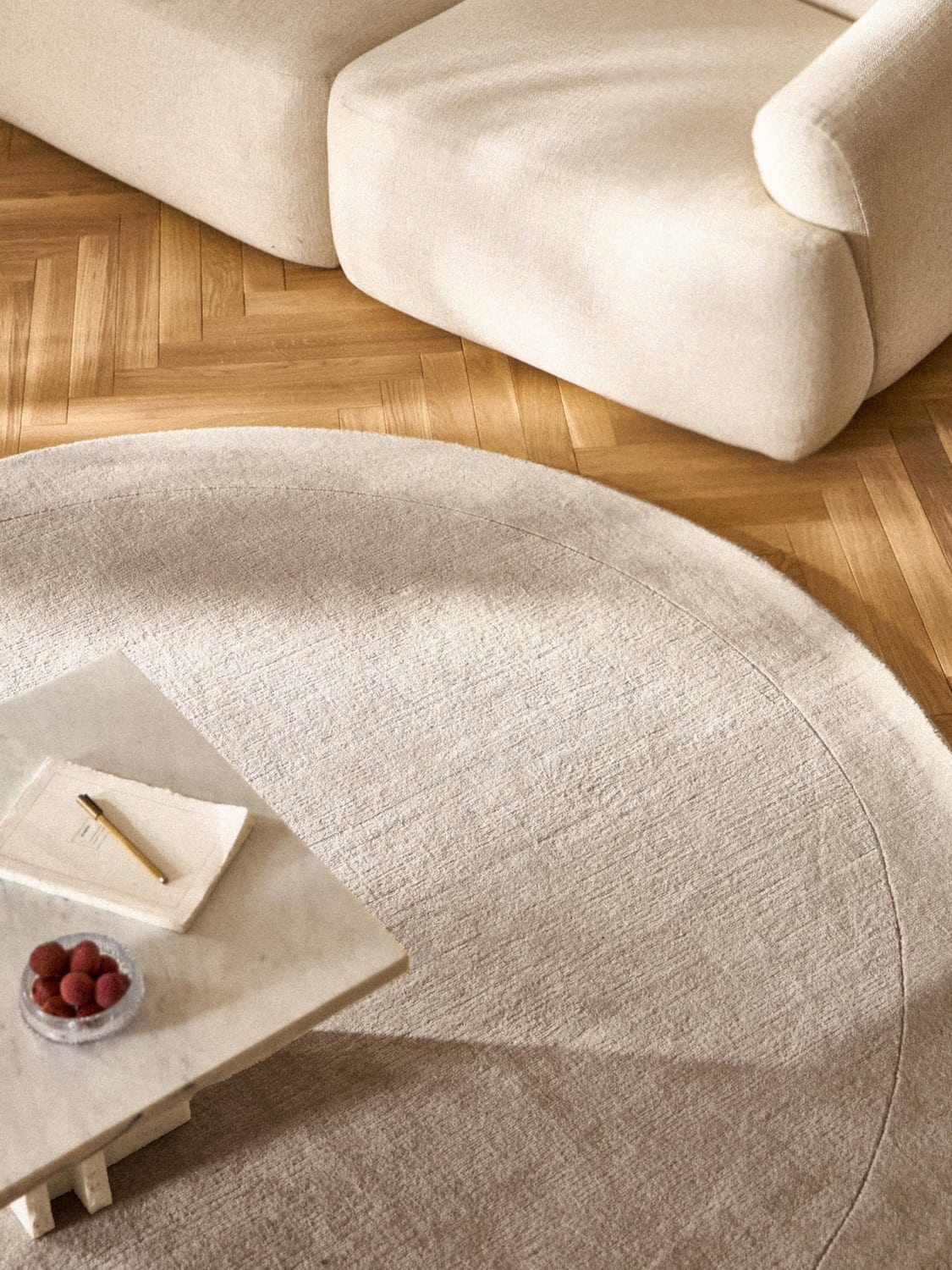 Corvara Round Low-Pile Rug