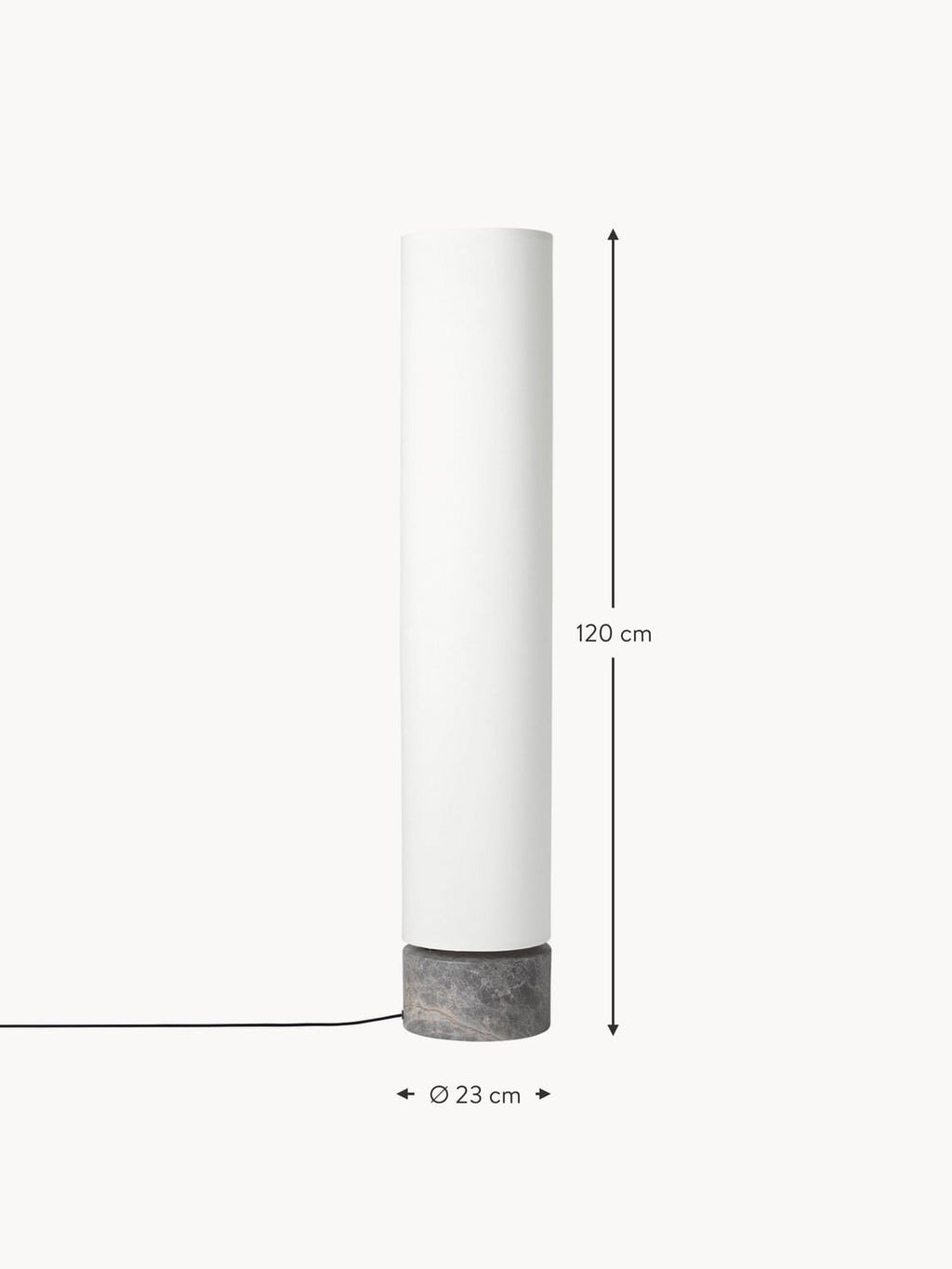 Domaso Dimmable LED Floor Lamp with Marble Base — available in several sizes