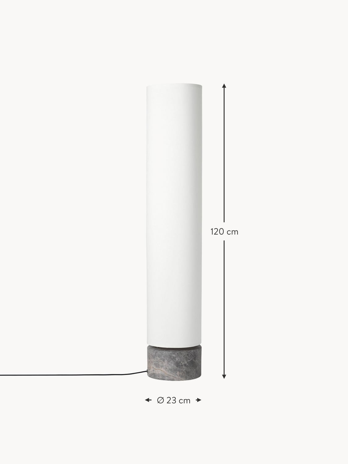 Domaso Dimmable LED Floor Lamp with Marble Base — available in several sizes