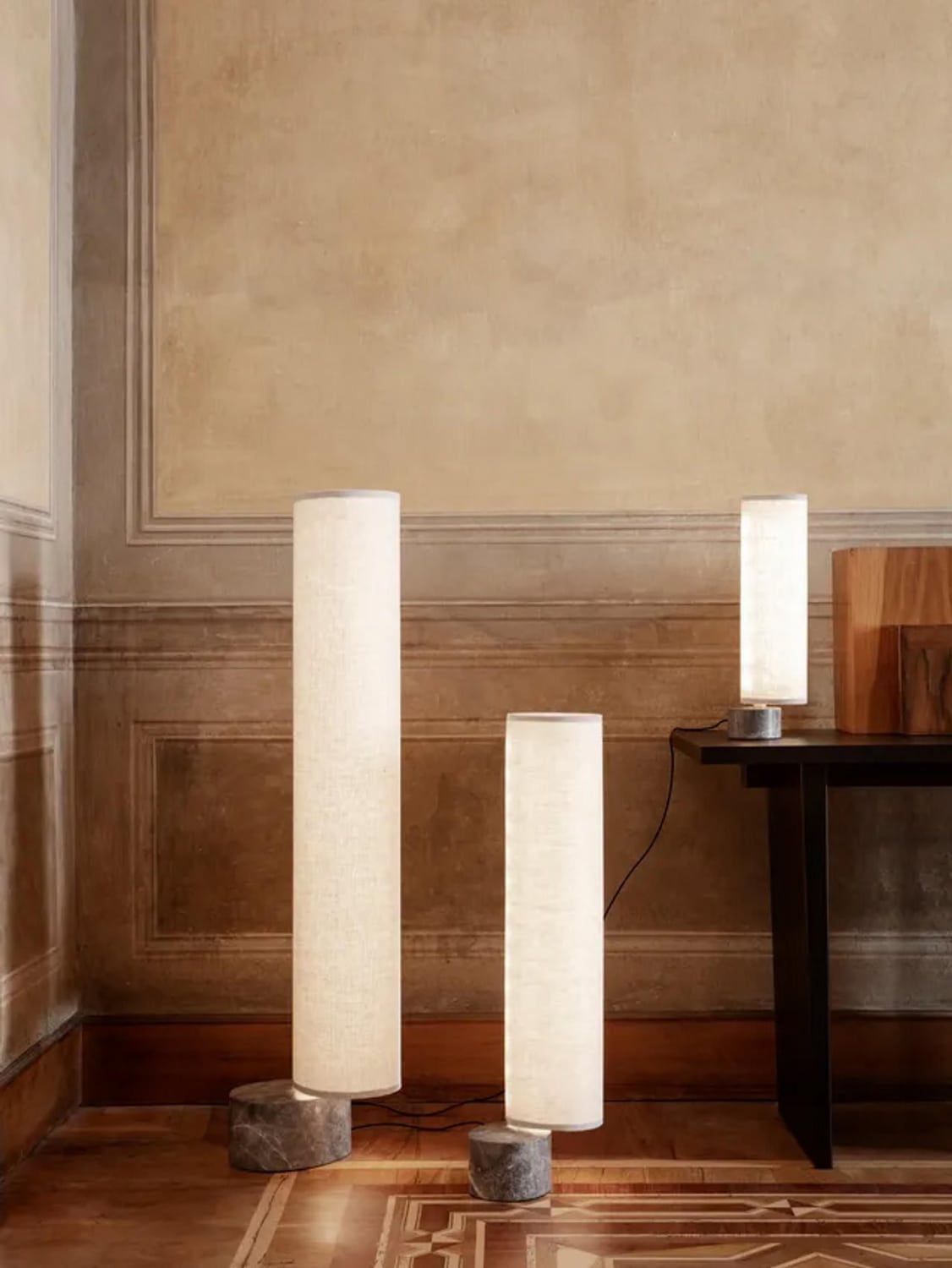 Domaso Dimmable LED Floor Lamp with Marble Base — available in several sizes
