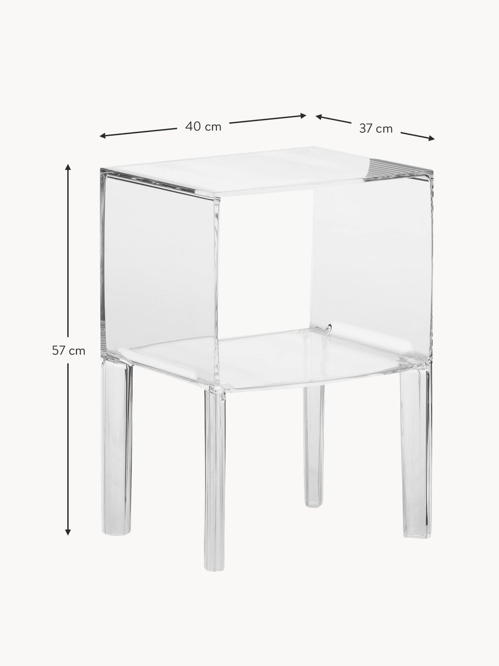 Lavena Design Bedside Table Small Ghost