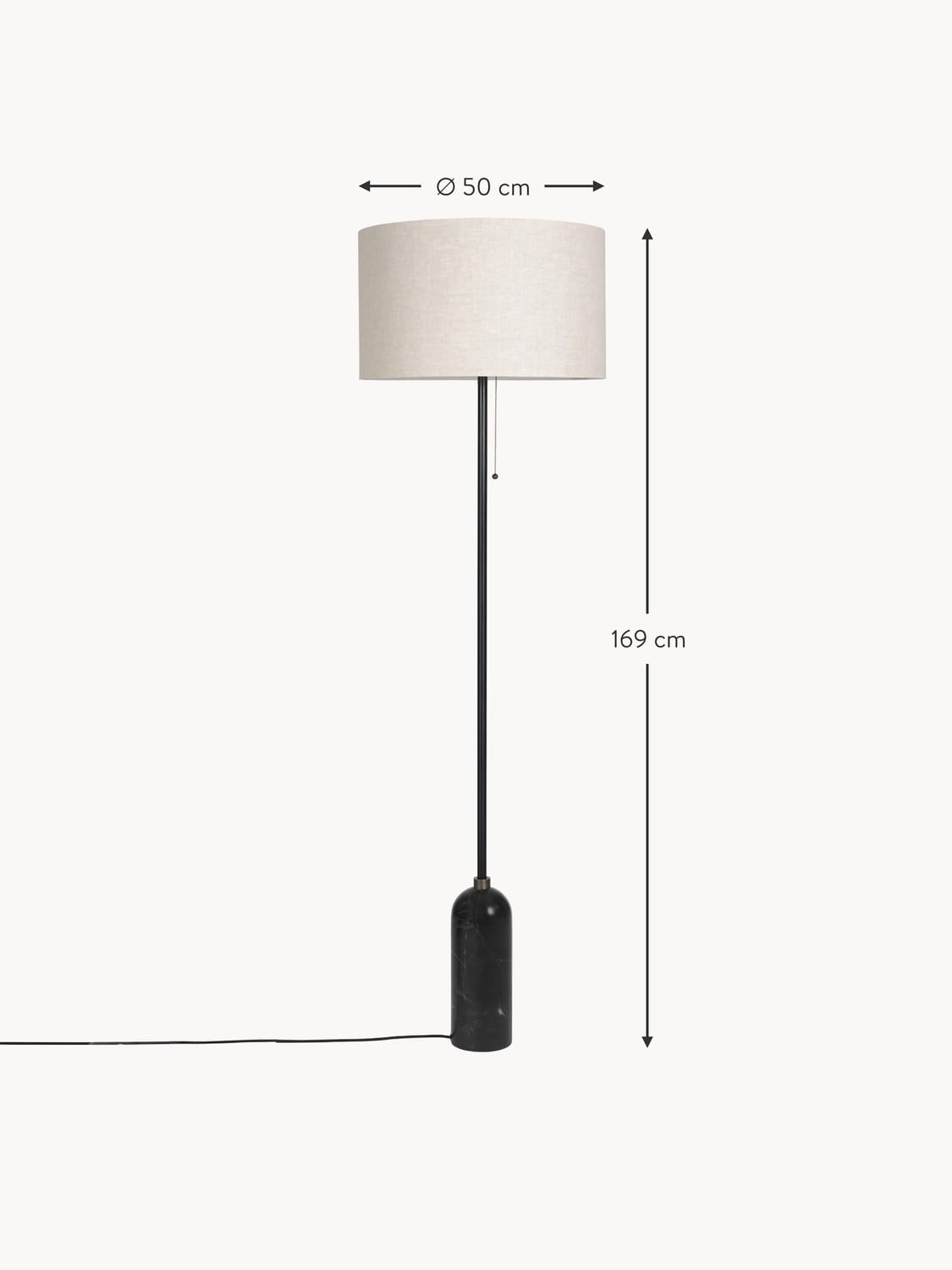Tavernerio Dimmable Floor Lamp with Marble Base