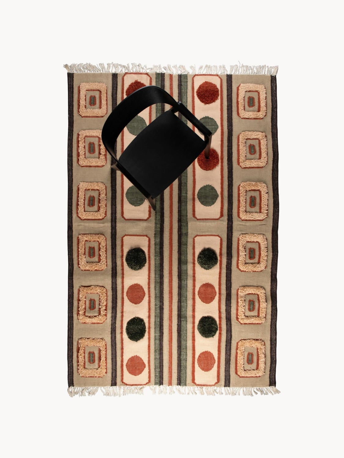 Ormea Hand-Woven High-Pile Rug with Tassels