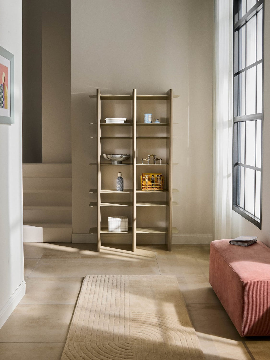 Albiolo Tall Shelving Unit with Metal Elements