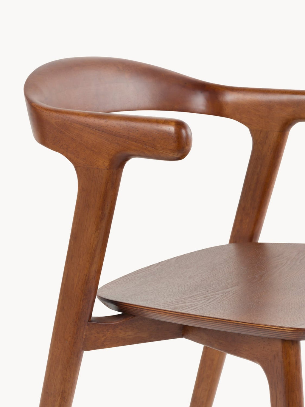 Pusiano Wooden Dining Chairs with Armrests (set of 2)
