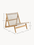 Laglio Handmade Oak Wood Lounge Chair MR01 with Seat Cushion