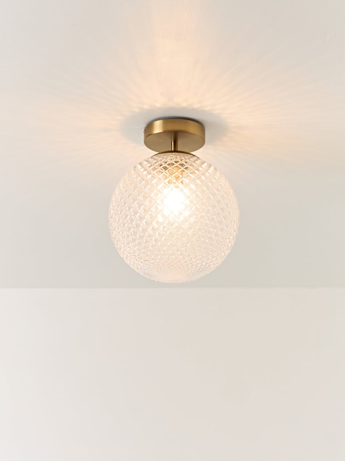 Plesio Small Glass Ceiling Lamp Lorna