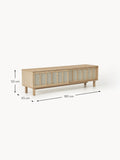 Pognana TV Stand with Rattan Fronts
