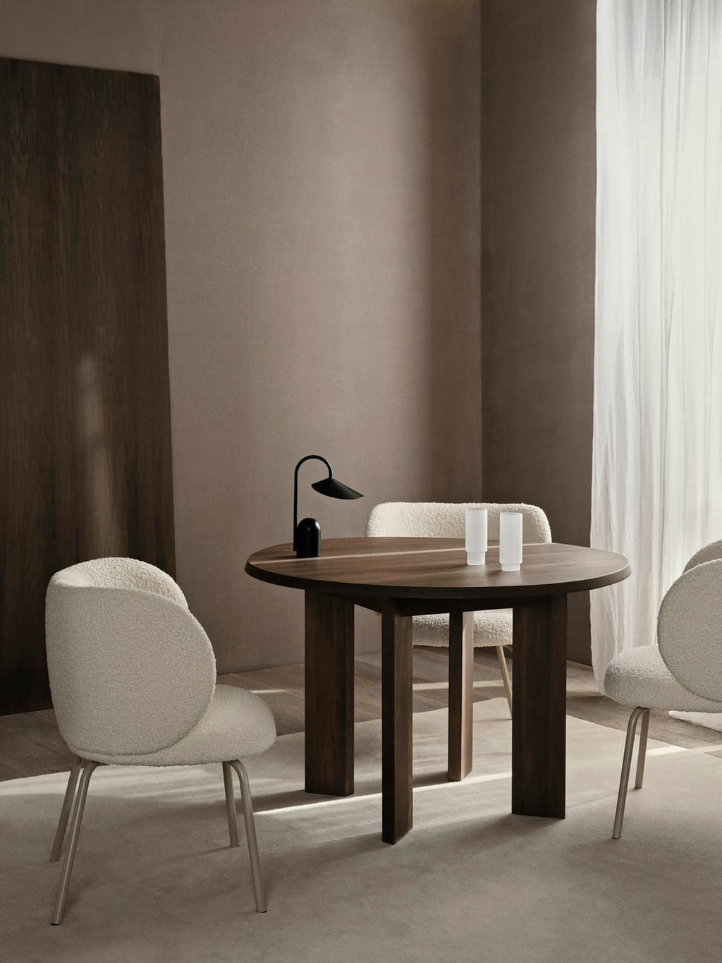 Nesso Beech Wood Dining Table, 114 x 105 cm