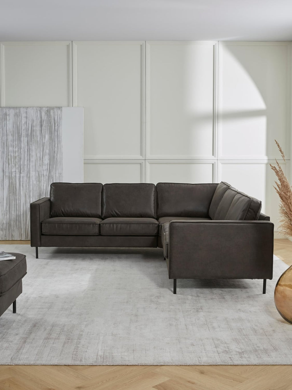Pellio Leather Corner Sofa (4-seater)