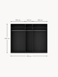 Dosso Modular Hinged Door Wardrobe, 250 cm Wide — available in several sizes