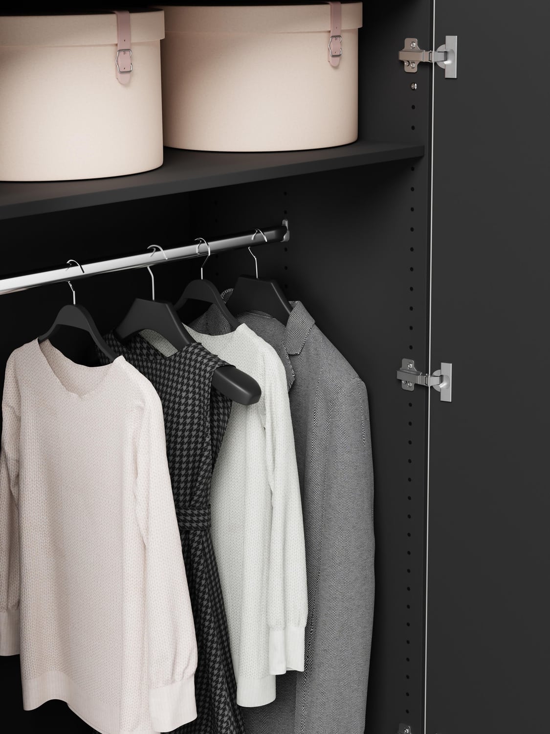 Dosso Modular Hinged Door Wardrobe, 250 cm Wide — available in several sizes