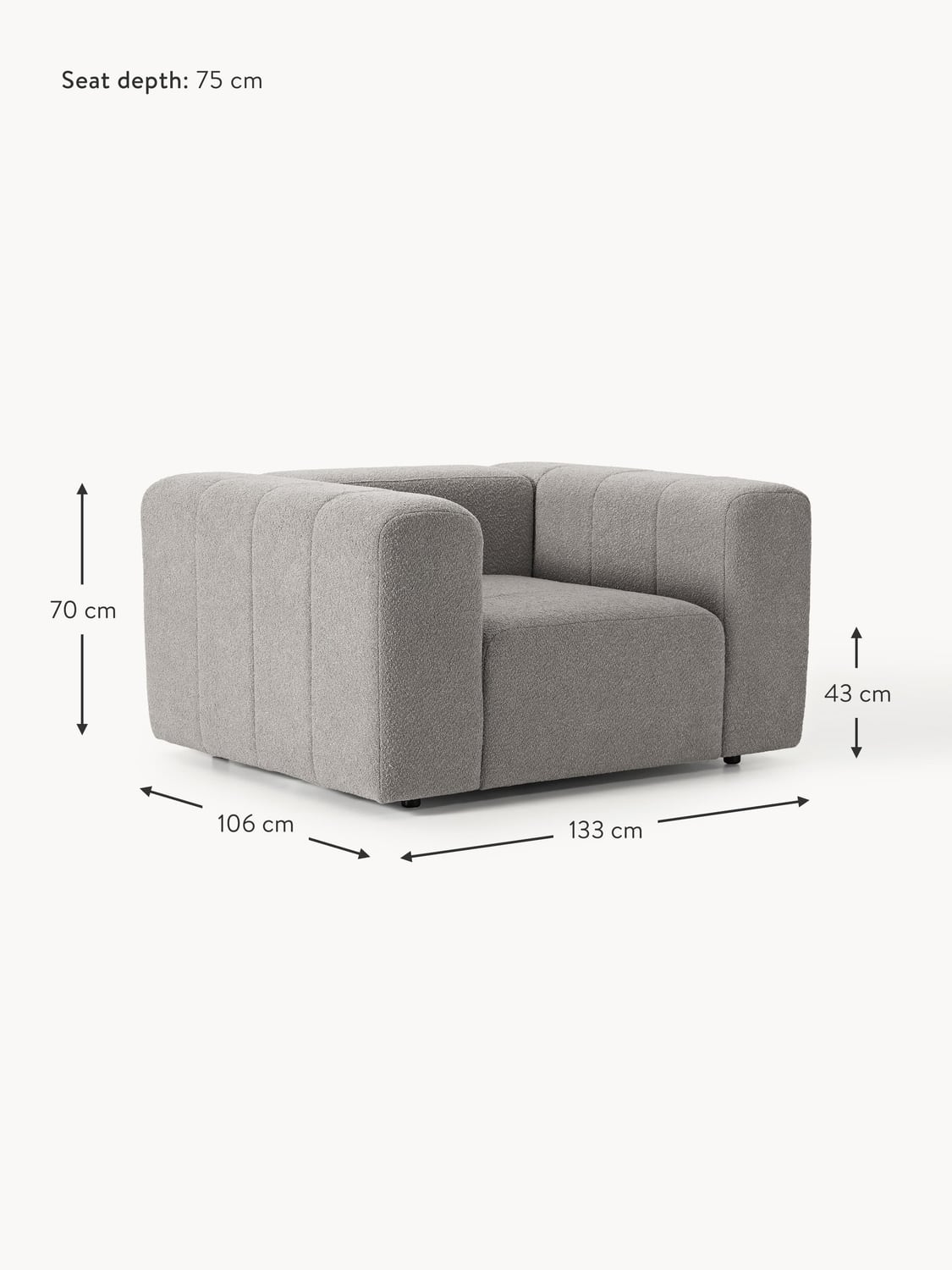 Cermenate Bouclé Lounge Chair