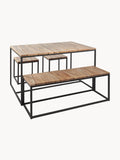 Merone Robinia Wood Garden Lounge Set (set of 4)