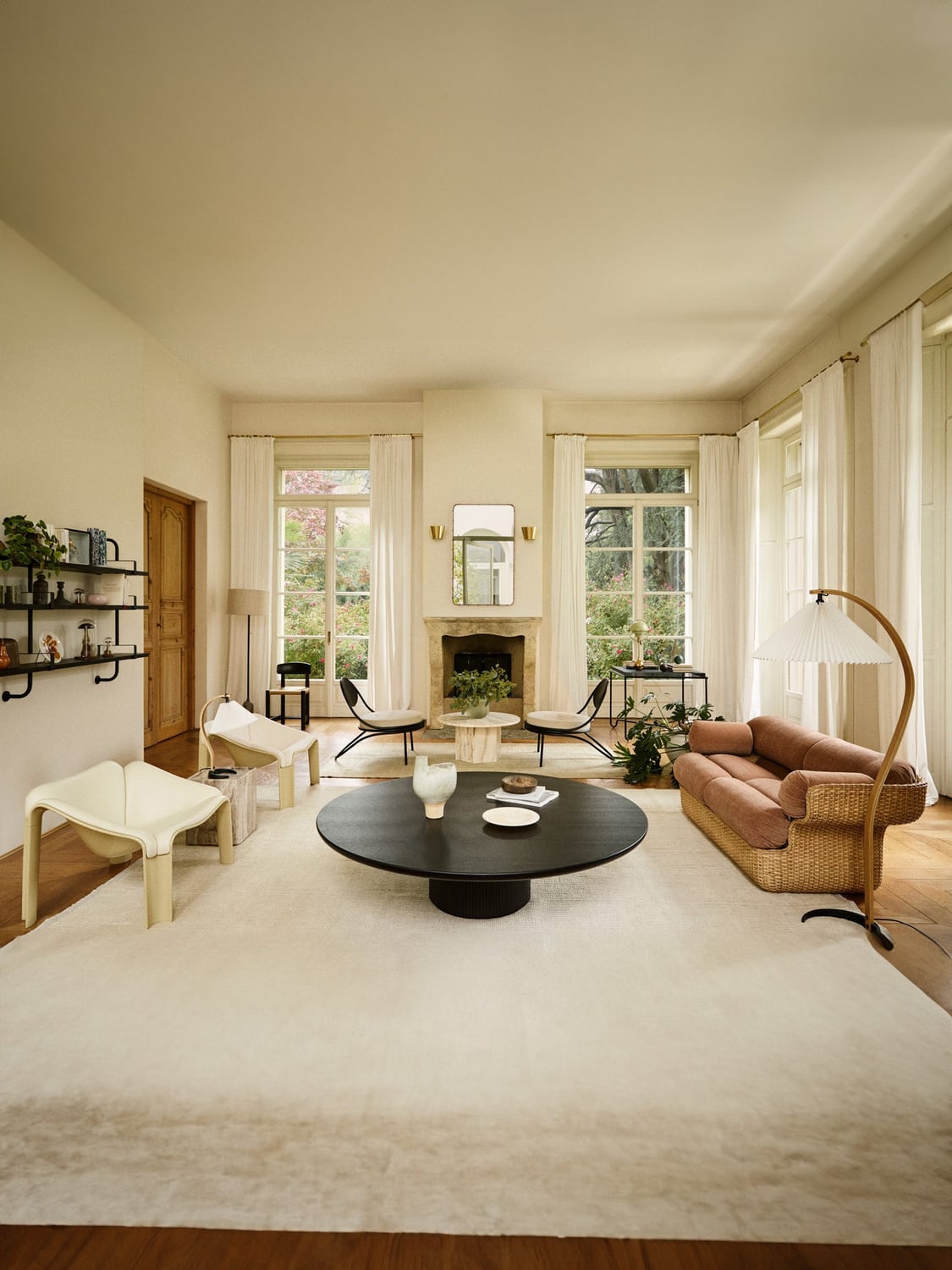 Erbanno Round Travertine Coffee Table