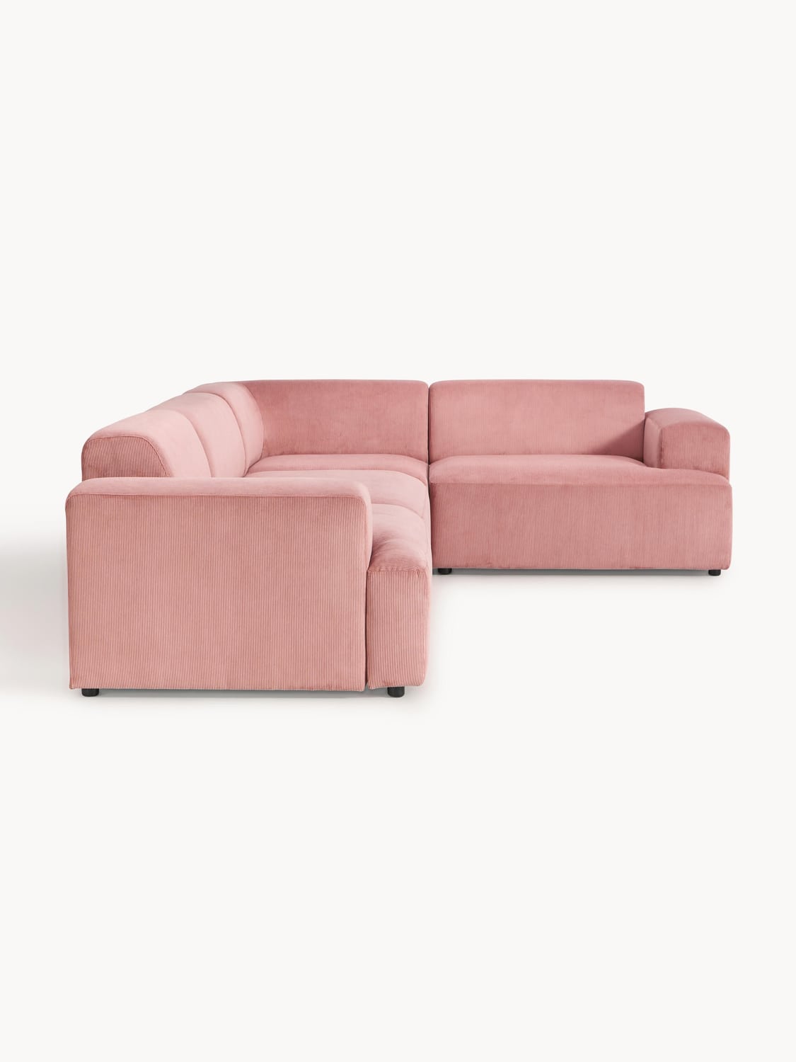 Gravedona Large Corduroy Corner Sofa (4-seater)