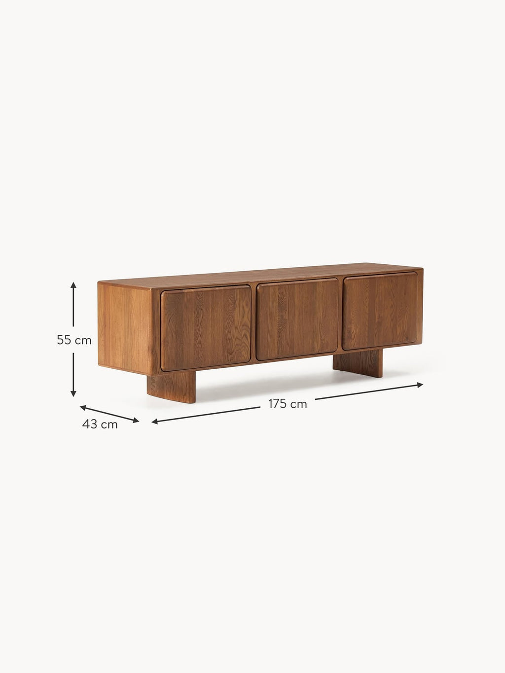 Rivolta Oak Wood TV Stand