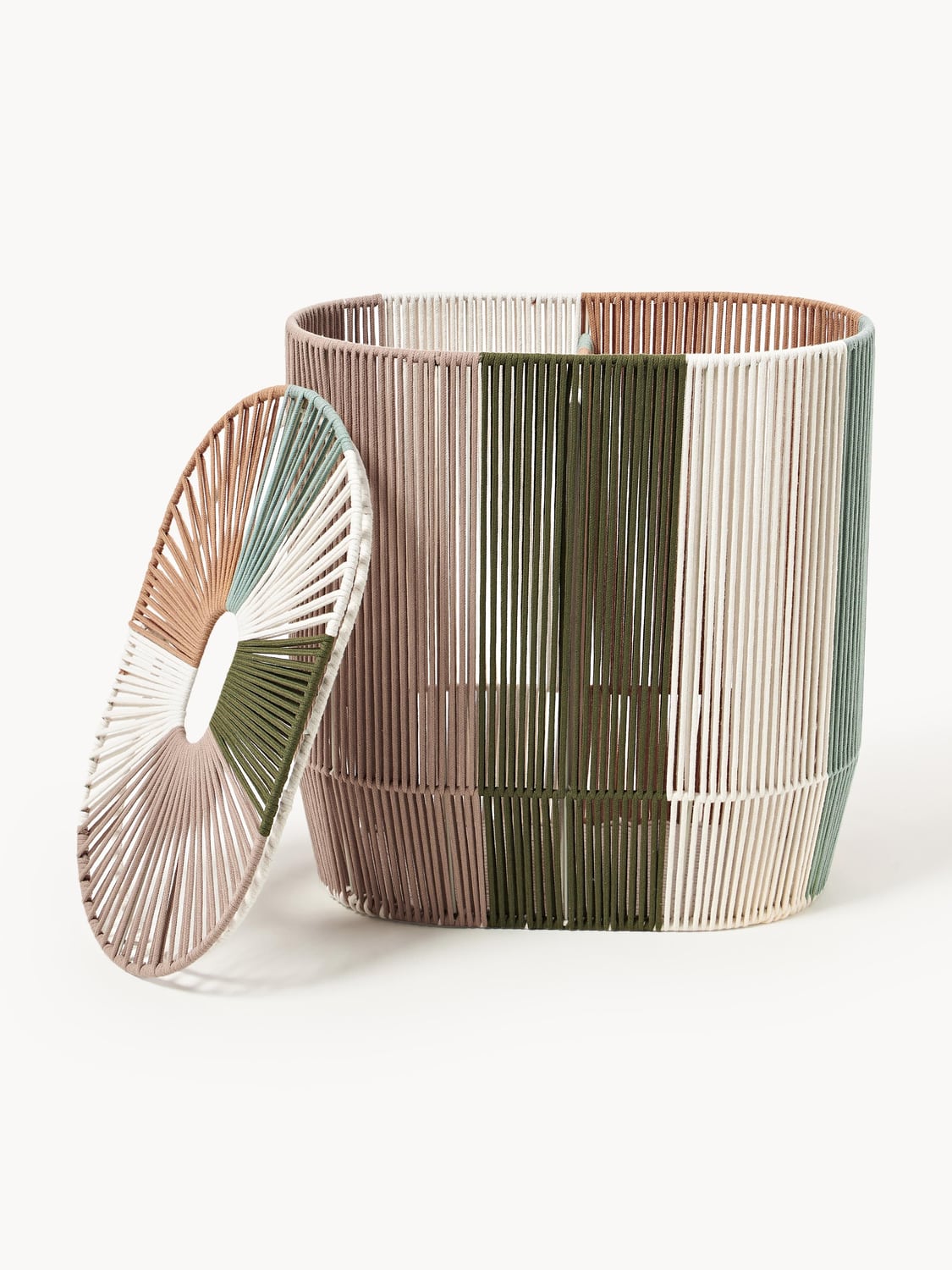 Valbrona Handwoven Double Laundry Basket in Rope