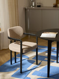 Veniano Bouclé Dining Chair with Armrests