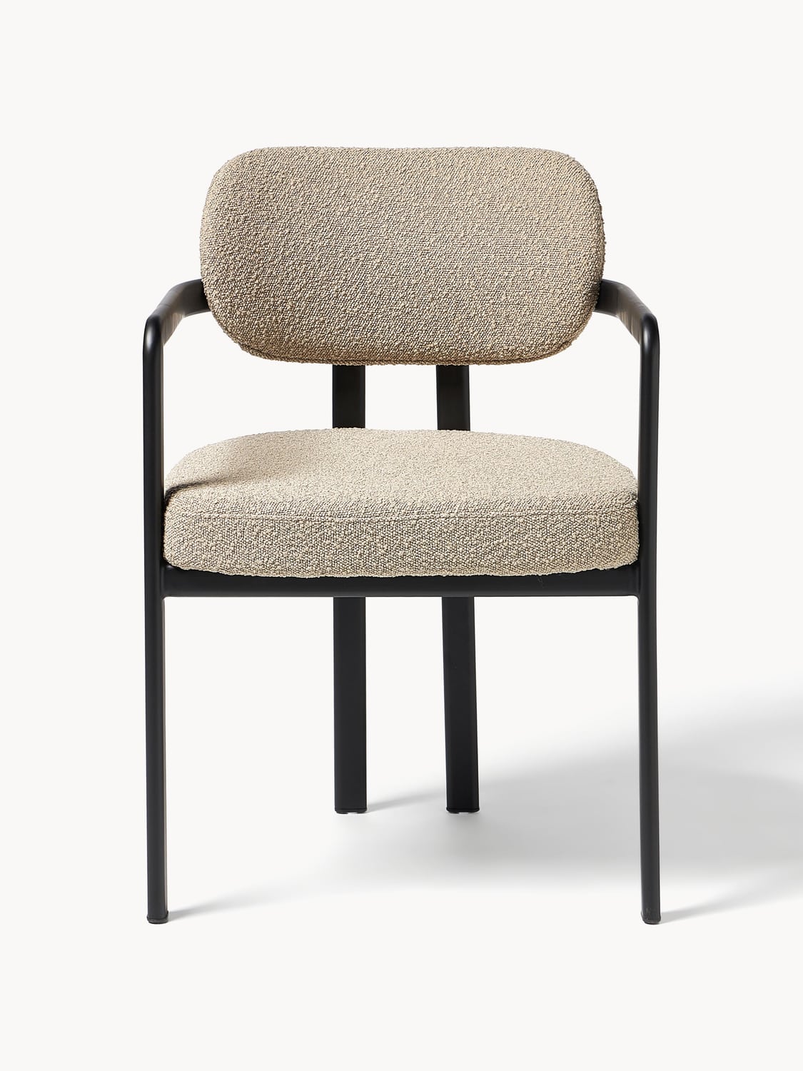 Veniano Bouclé Dining Chair with Armrests