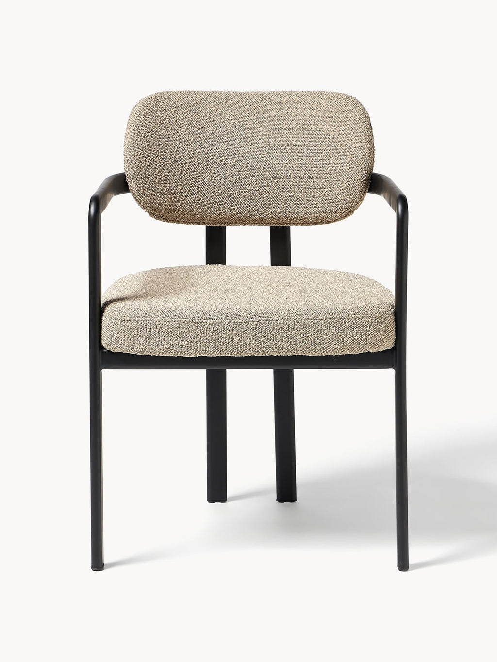 Veniano Bouclé Dining Chair with Armrests