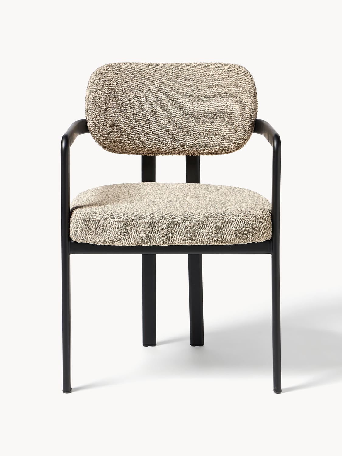 Veniano Bouclé Dining Chair with Armrests