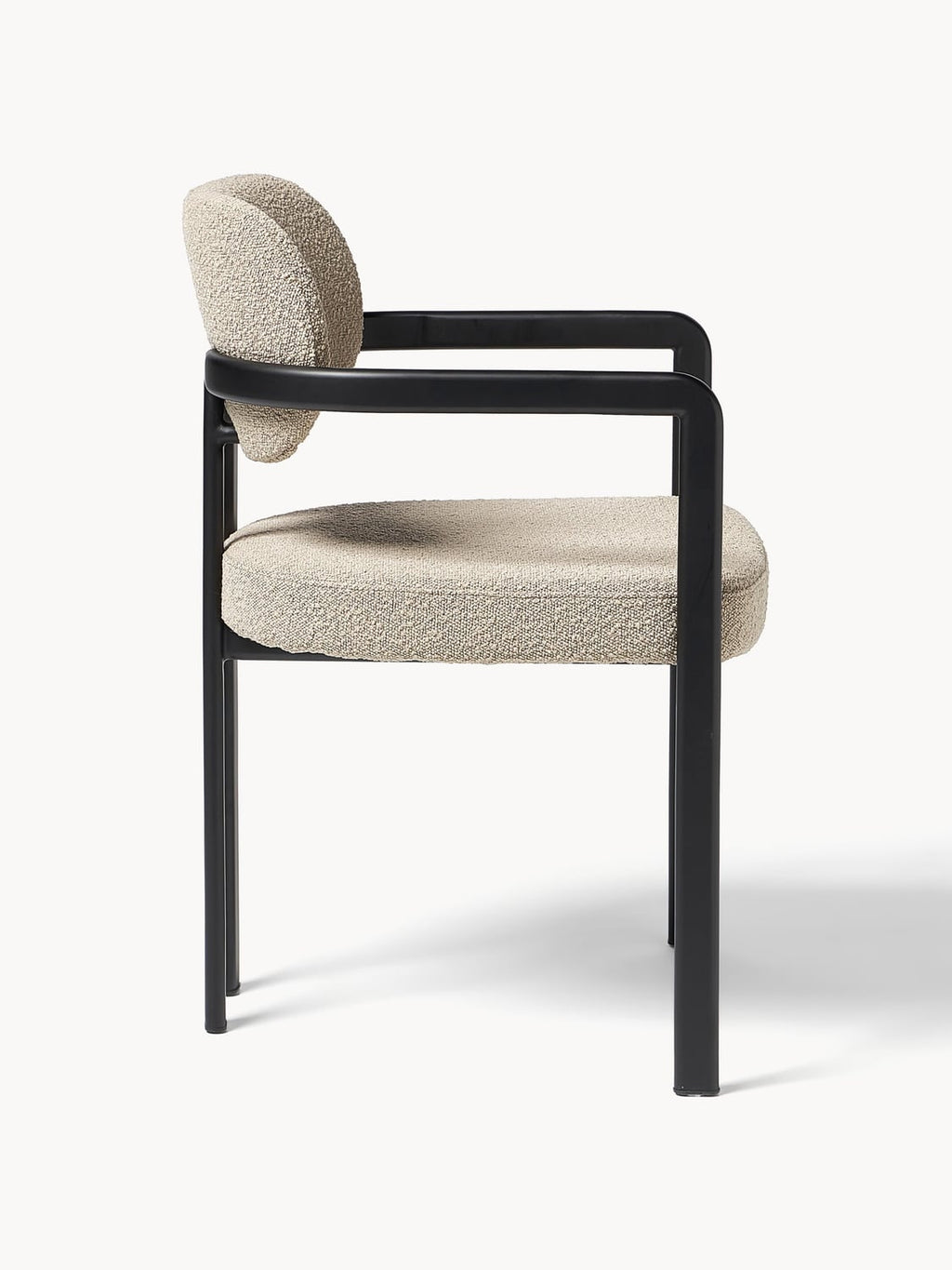 Veniano Bouclé Dining Chair with Armrests