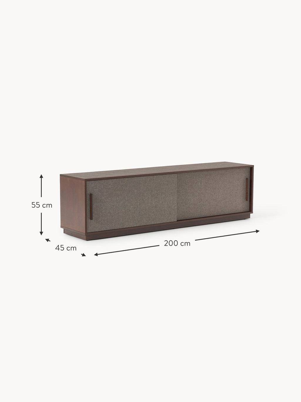 Almenno Wooden TV Stand with Upholstered Front