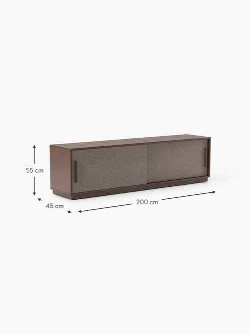 Almenno Wooden TV Stand with Upholstered Front
