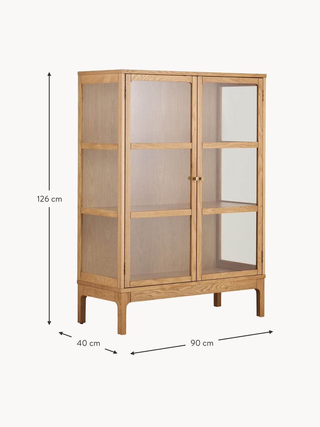 Alserio Wooden Display Cabinet