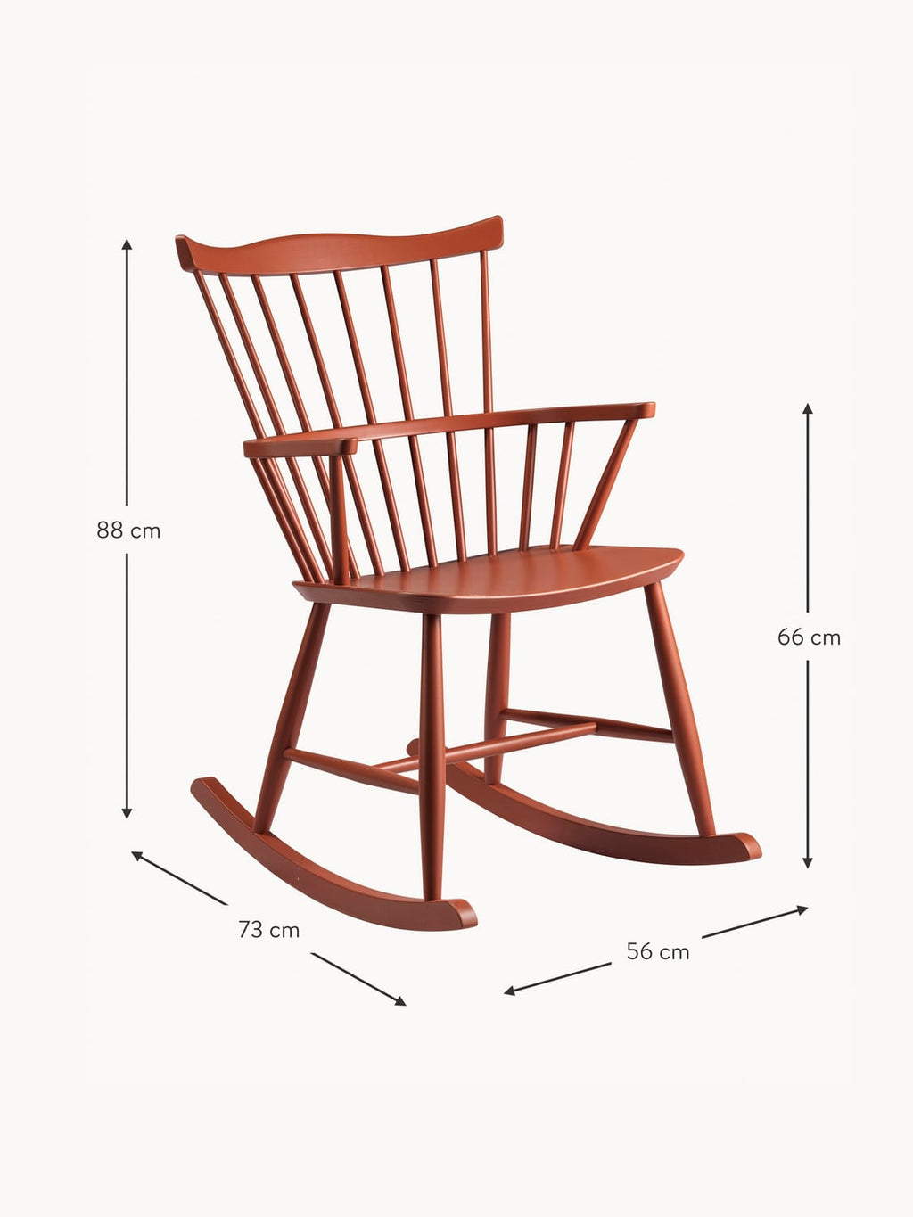 Ronago J52G Handmade Beech Wood Rocking Chair