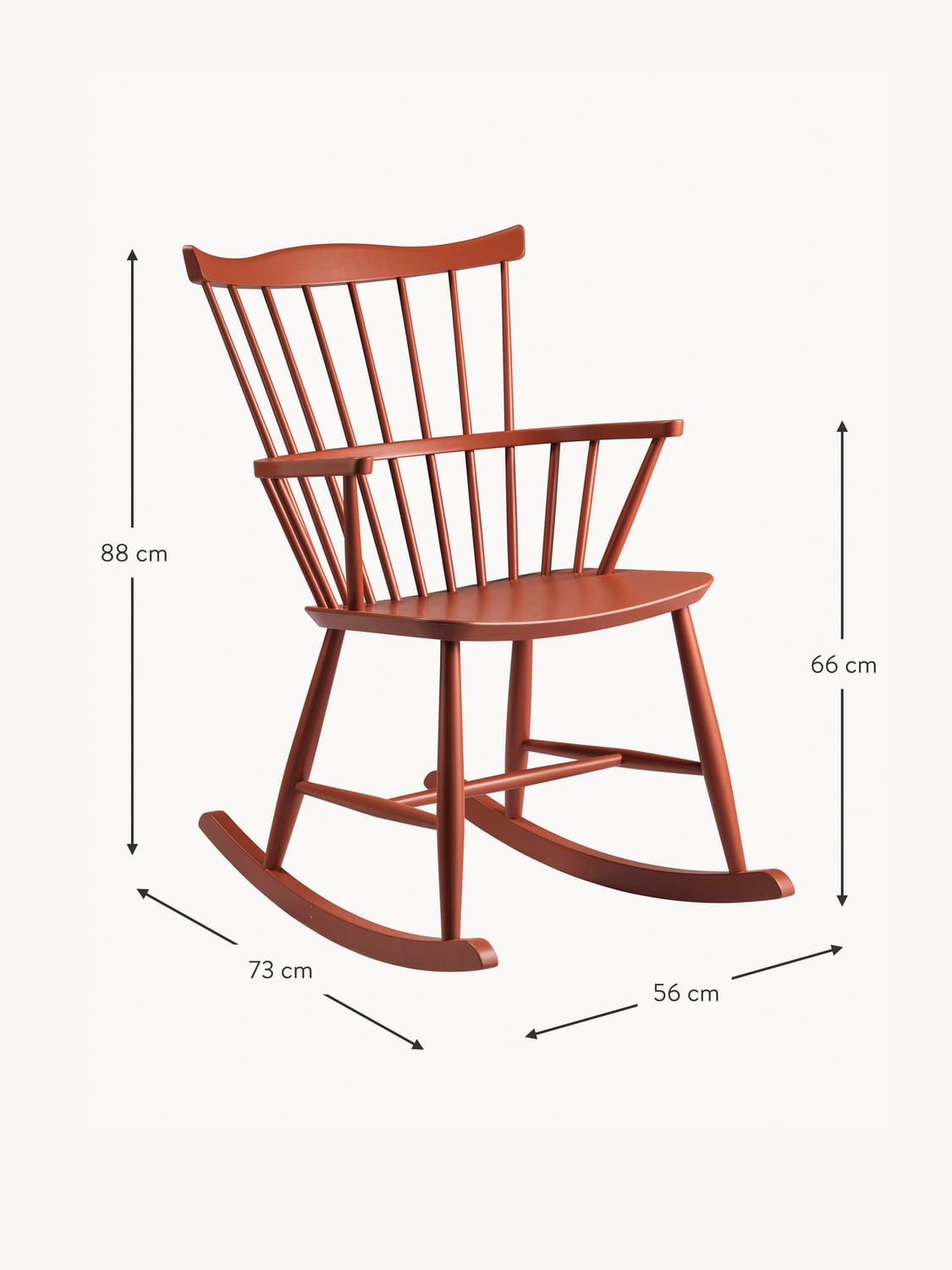 Ronago J52G Handmade Beech Wood Rocking Chair