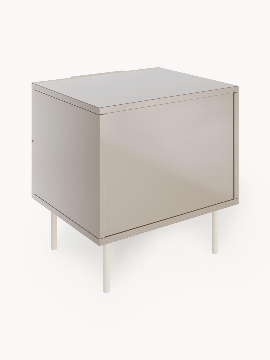 Cermenate High-Gloss Bedside Table