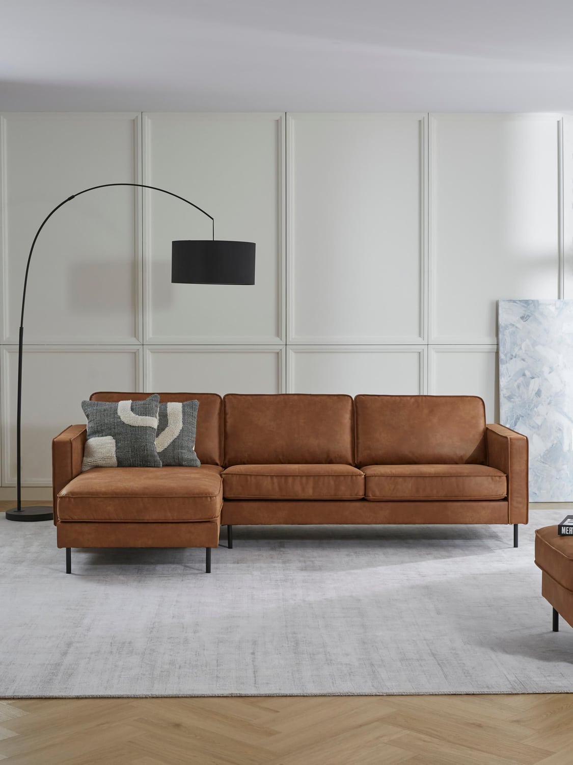 Pellio Leather Corner Sofa (3-seater)