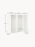 Dosso Modular Corner Wardrobe, 215 cm Wide — available in several sizes