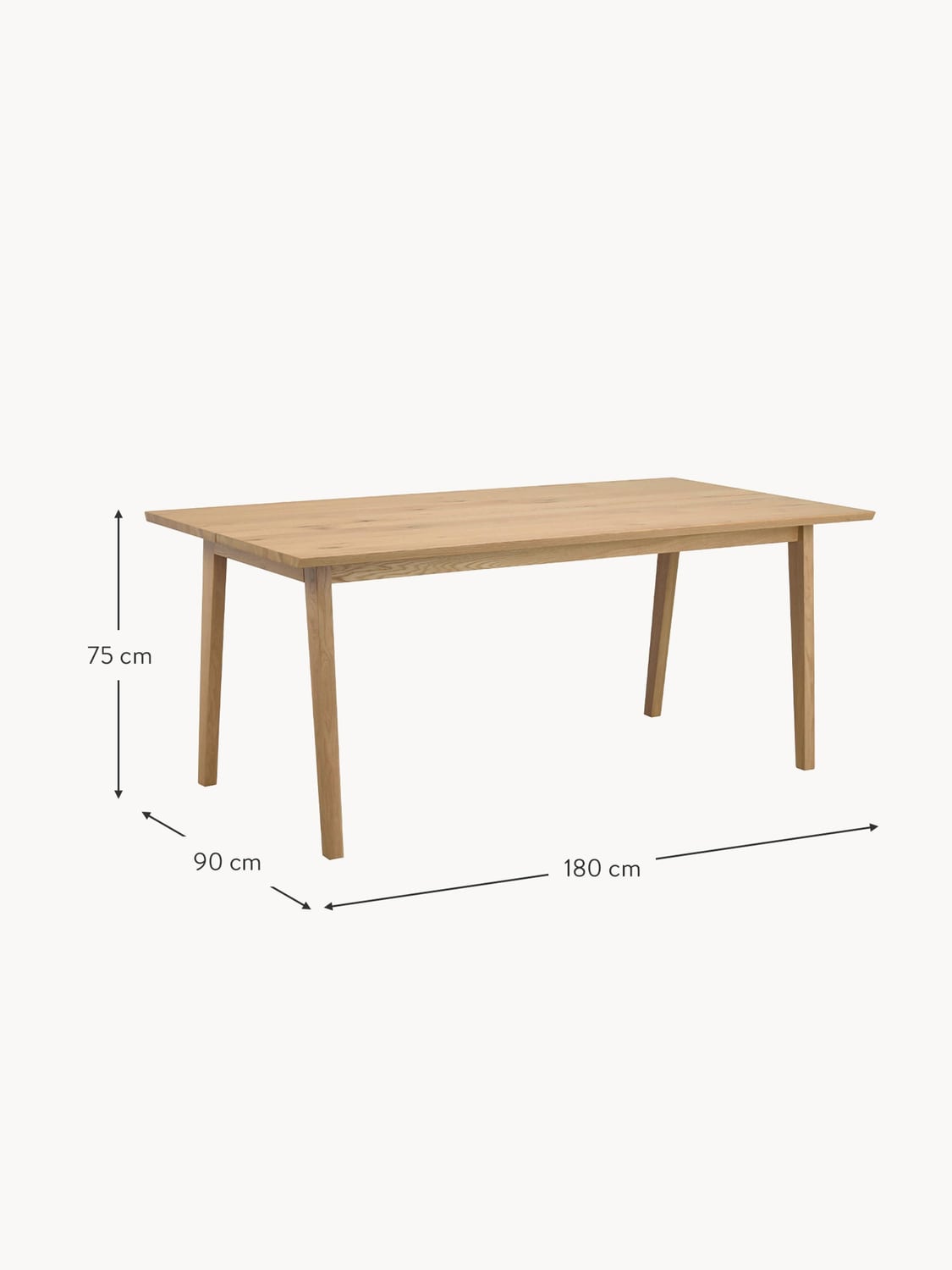 Almenno Extendable Dining Table, 180 - 280 x 90 cm