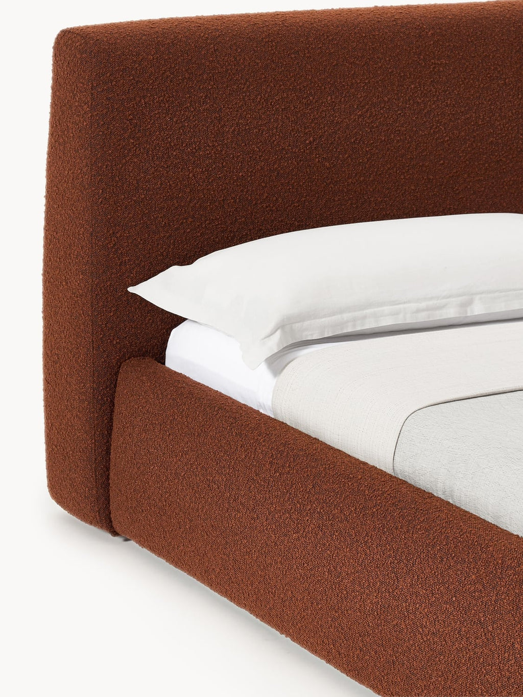 Rovello Upholstered Bouclé Bed