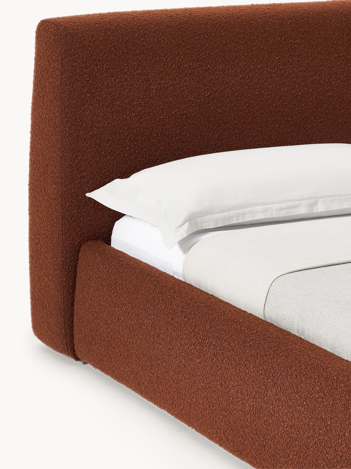 Rovello Upholstered Bouclé Bed
