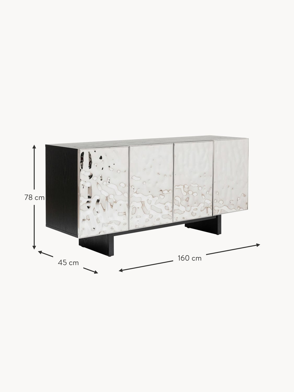 Ossuccio Stainless Steel Sideboard