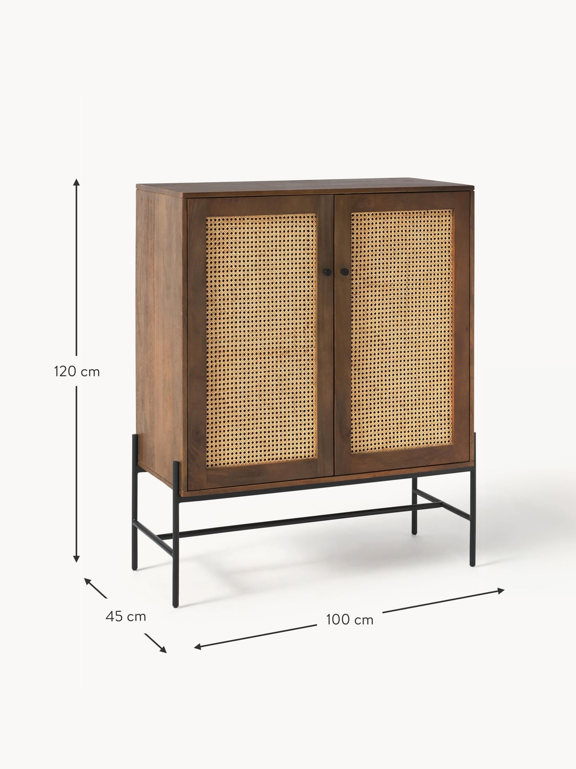 Bellagio Highboard with Viennese Wickerwork
