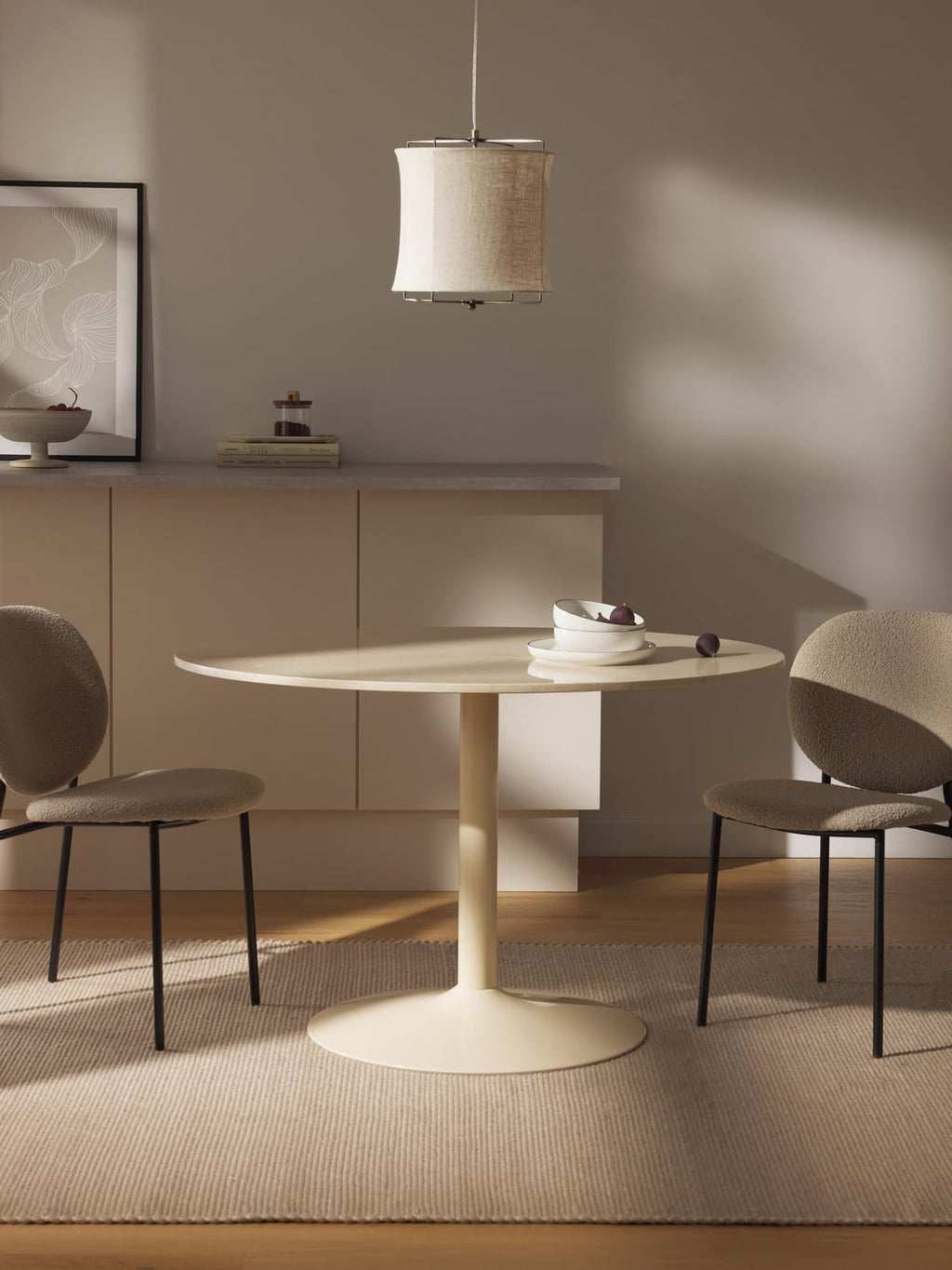 Cermenate Oval Marble Dining Table, 120 x 90 cm