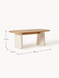 Garzeno Oval Oak Wood Dining Table — available in several sizes