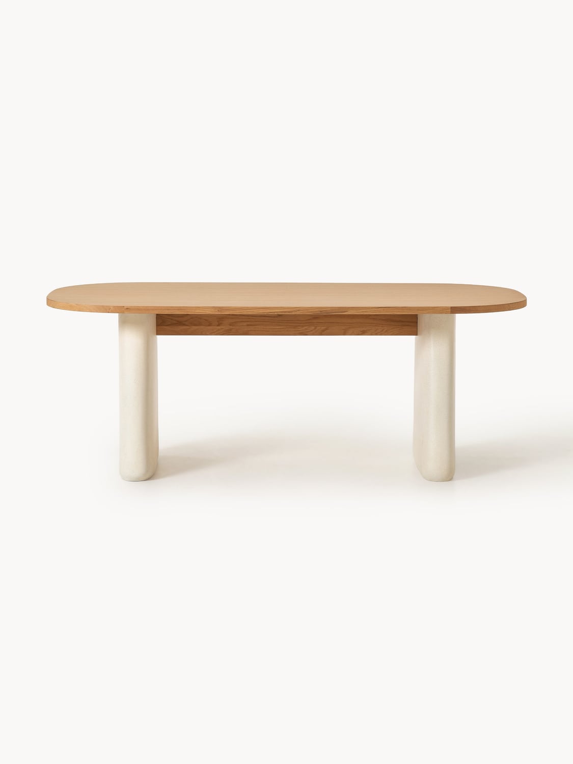 Garzeno Oval Oak Wood Dining Table — available in several sizes