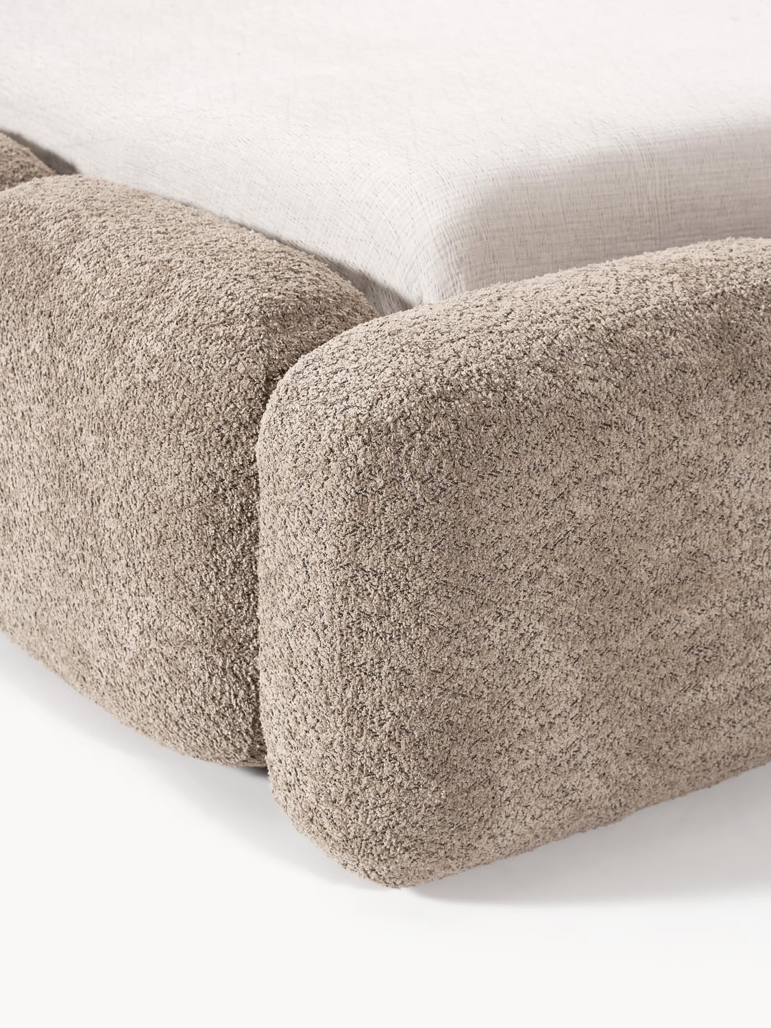 Valbrona Upholstered Teddy Bouclé Bed
