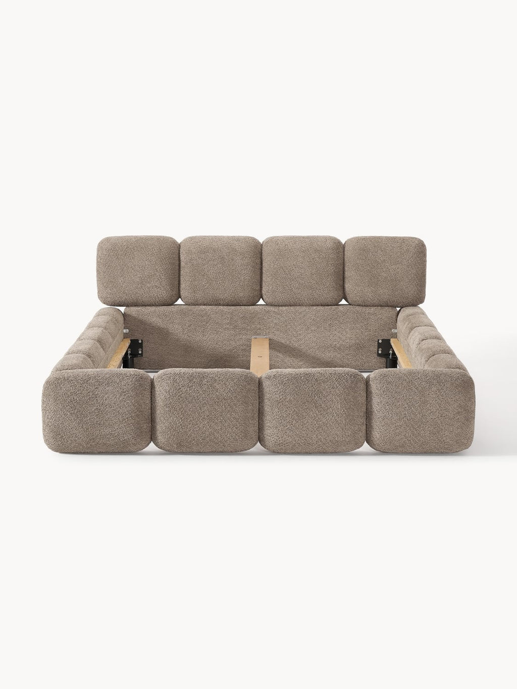 Valbrona Upholstered Teddy Bouclé Bed