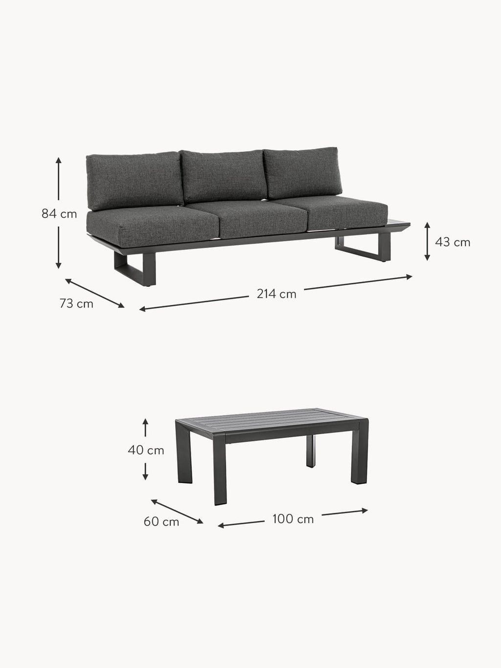 Varenna Garden Lounge Set (set of 3)